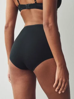 Next Black Full Brief Cotton Rich Knickers 5 Pack^Women Panties|All Lingerie