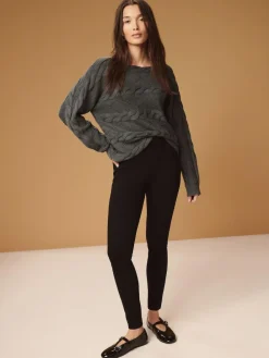 Online Next Black Full Length Jersey Denim Leggings