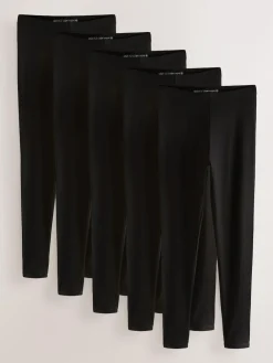Next Black Full Length Leggings 5 Pack^Women Leggings & Sweatpants