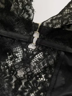 Best Next Glamour Crotchless Bodysuit Black