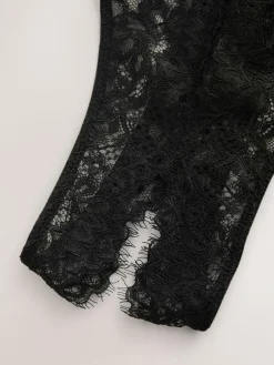 Best Next Glamour Crotchless Bodysuit Black