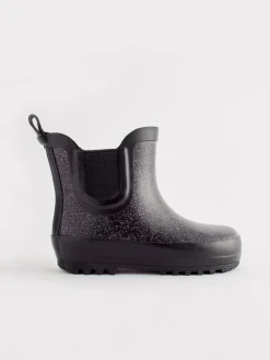 Next Black Glitter Chelsea Wellies^ Baby Winter Clothing|Boots