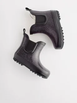 Next Black Glitter Chelsea Wellies^ Baby Winter Clothing|Boots