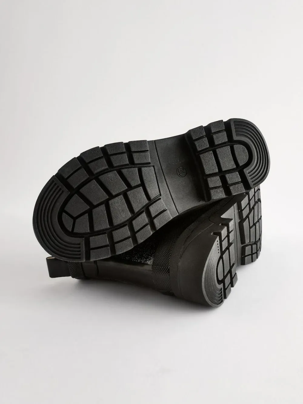 Next Black Glitter Chelsea Wellies^ Shoes|Boots