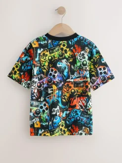 Next Relaxed Fit Short Sleeve All-Over Print T-Shirt (3-16yrs)^BOY T-Shirts