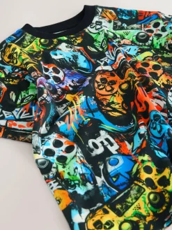 Next Relaxed Fit Short Sleeve All-Over Print T-Shirt (3-16yrs)^BOY T-Shirts