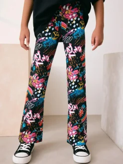 Next Black Graffiti Flare Leggings (3-16yrs)^ Pants & Leggings|Pants & Leggings