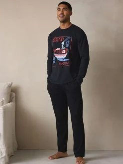 Next Graphic Long Sleeve Jersey Pyjamas Set^ Nightwear|Pyjamas