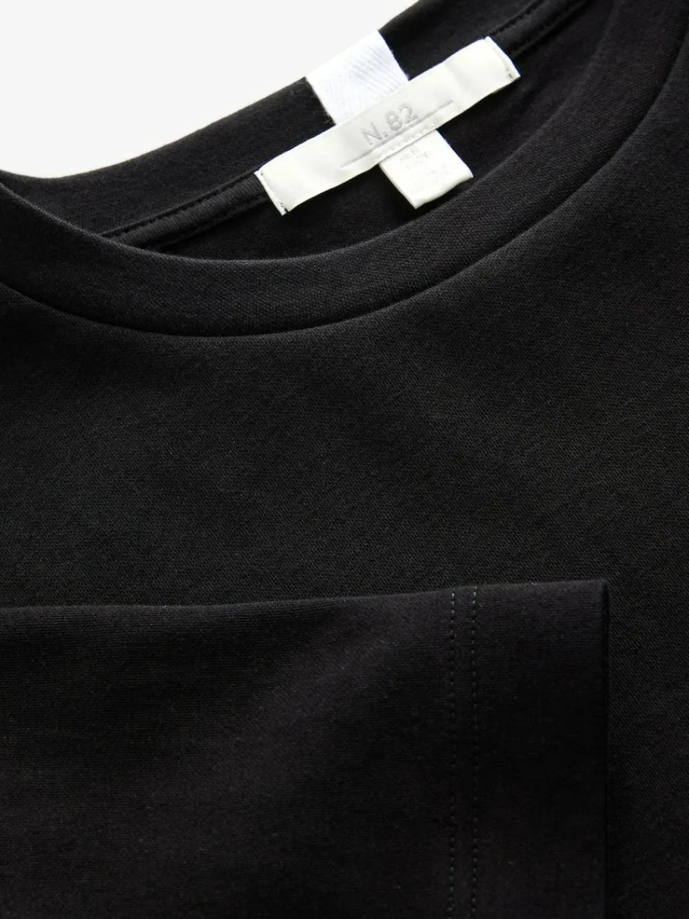 Next Black Heavyweight Short Sleeve Crew Neck T-Shirt^Women Nightwear|Tops & T-Shirts