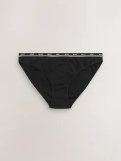 Next High Leg Cotton Logo Knickers 7 Pack^Women Panties|All Lingerie