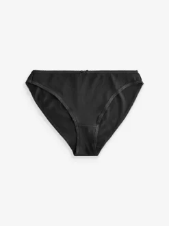 Outlet Next High Leg Cotton Rich Knickers 7 Pack Black