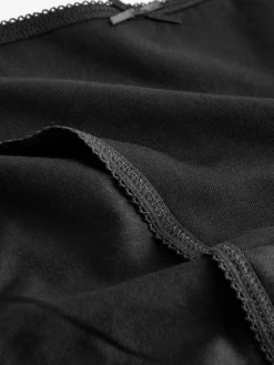 Outlet Next High Leg Cotton Rich Knickers 7 Pack Black