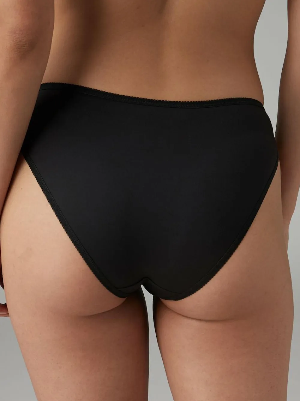 Next High Leg Microfibre Knickers 7 Pack Black