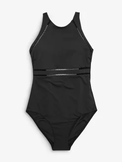 Clearance Next High Neck Tummy Control Shaping Swimsuit Black