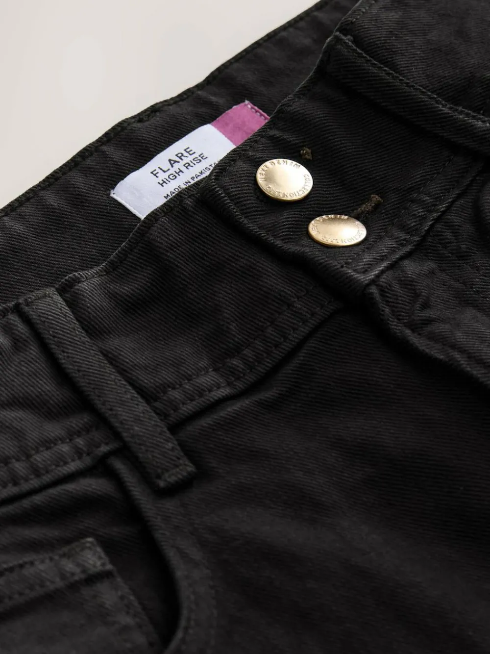 Sale Next High Rise Stretch Flare Jeans Black