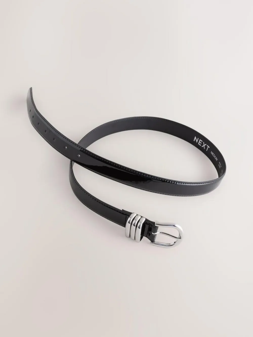Best Next High Shine Regular PU Belt Black