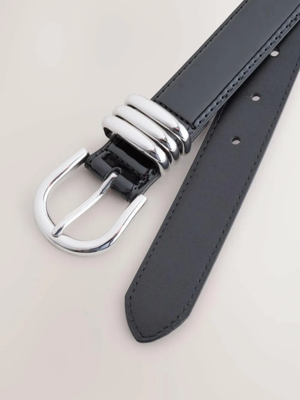 Best Next High Shine Regular PU Belt Black