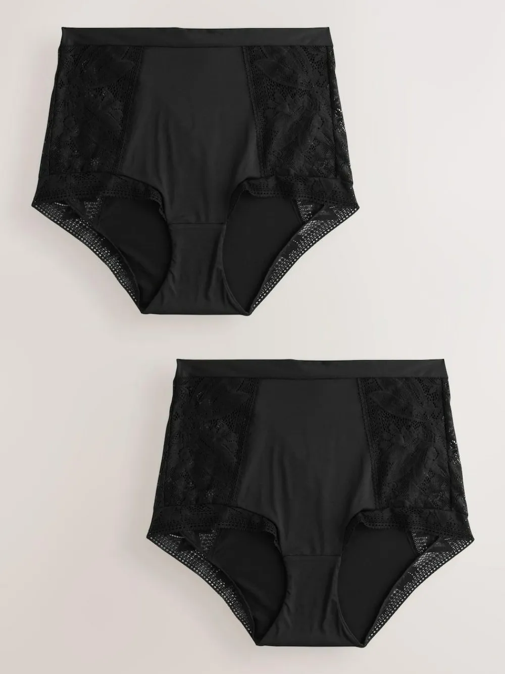 Next High Waist Lace & Microfibre Knickers 2 Pack^Women All Lingerie|Panties