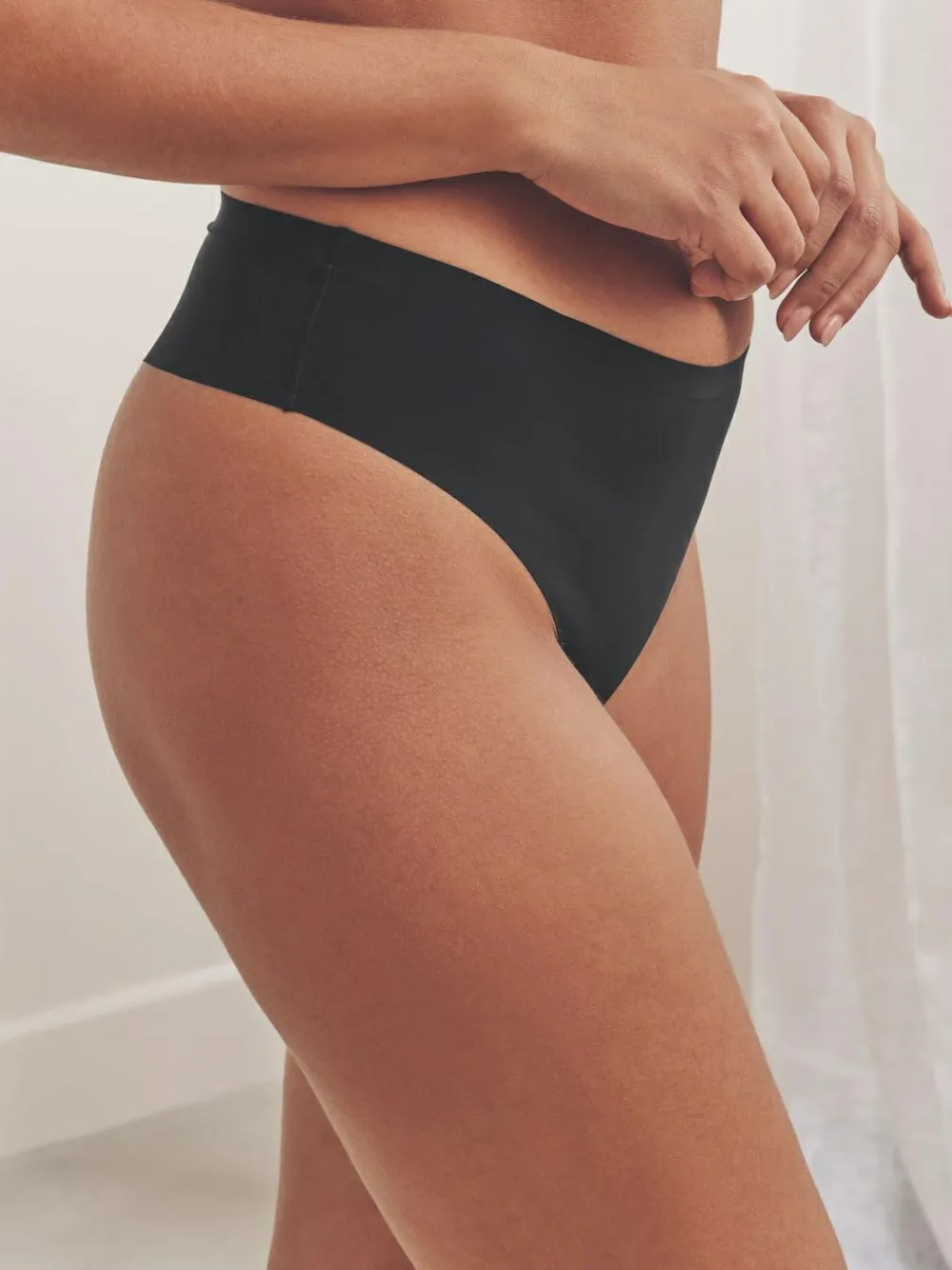 Next High Waisted Thong No VPL Comfort Knickers 3 Pack^Women Panties|All Lingerie