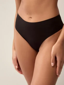 Next High Waisted Thong No VPL Comfort Knickers 3 Pack^Women Panties|All Lingerie