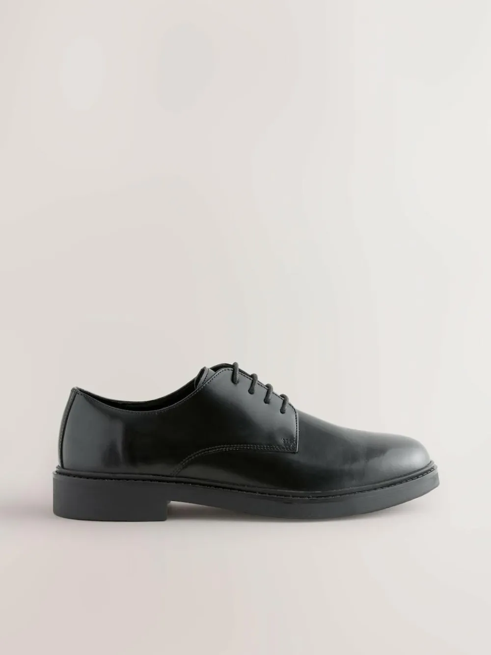 Outlet Next Hi-Shine Leather Derby Shoes Black