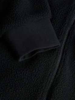 Discount Next Black Hooded Borg Fleece