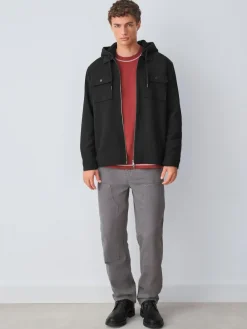 Next Hooded Borg Fleece Lined Shacket^ Sweatshirts & Hoodies|Sweatshirts & Hoodies