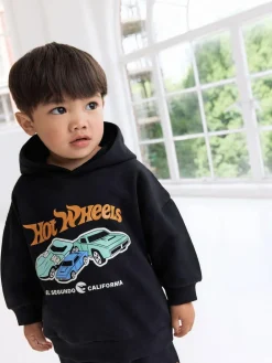 Next Black Hot Wheels Hoddie and Joggers Set (9mths-8yrs)^BOY Baby Winter Clothing|Sweatshirts & Hoodies