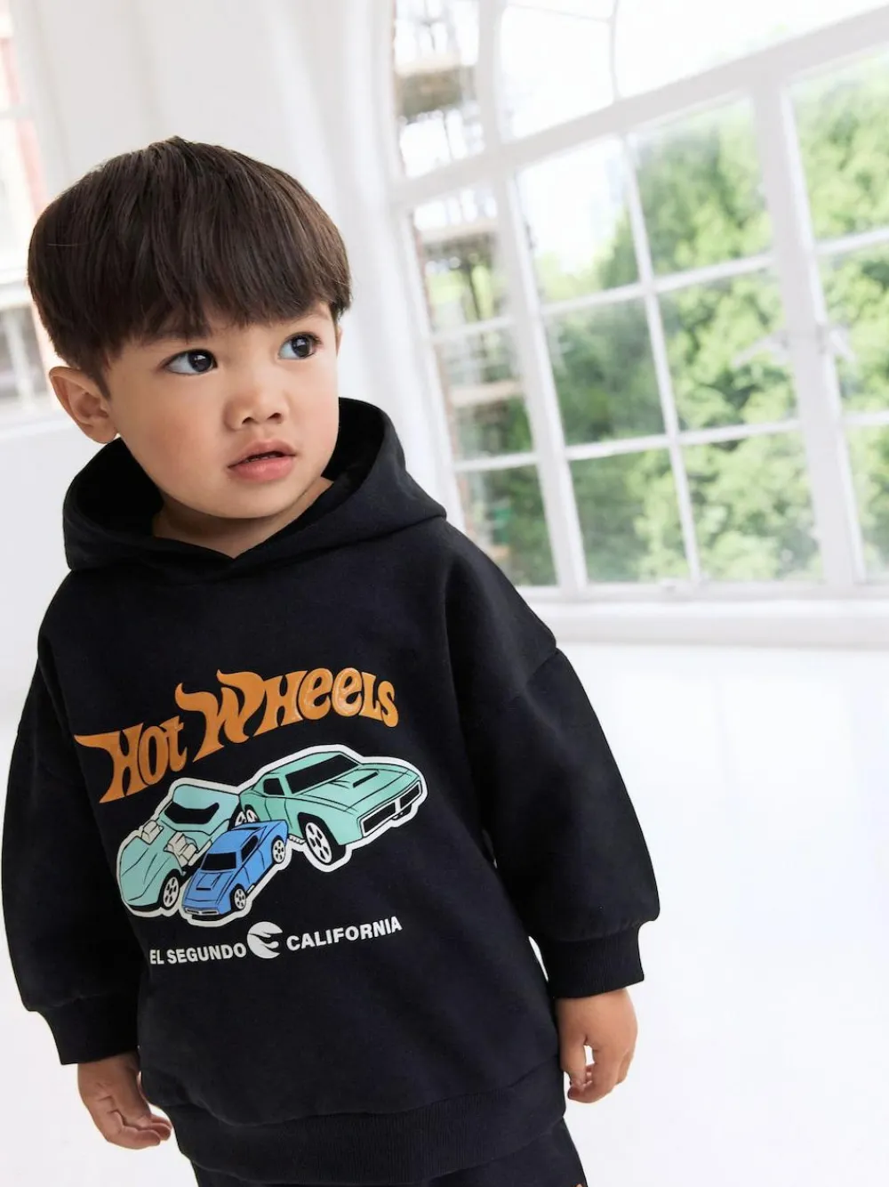 Next Black Hot Wheels Hoddie and Joggers Set (9mths-8yrs)^BOY Baby Winter Clothing|Sweatshirts & Hoodies