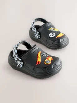 Next Black Hot Wheels Slipper Clogs^BOY Nightwear
