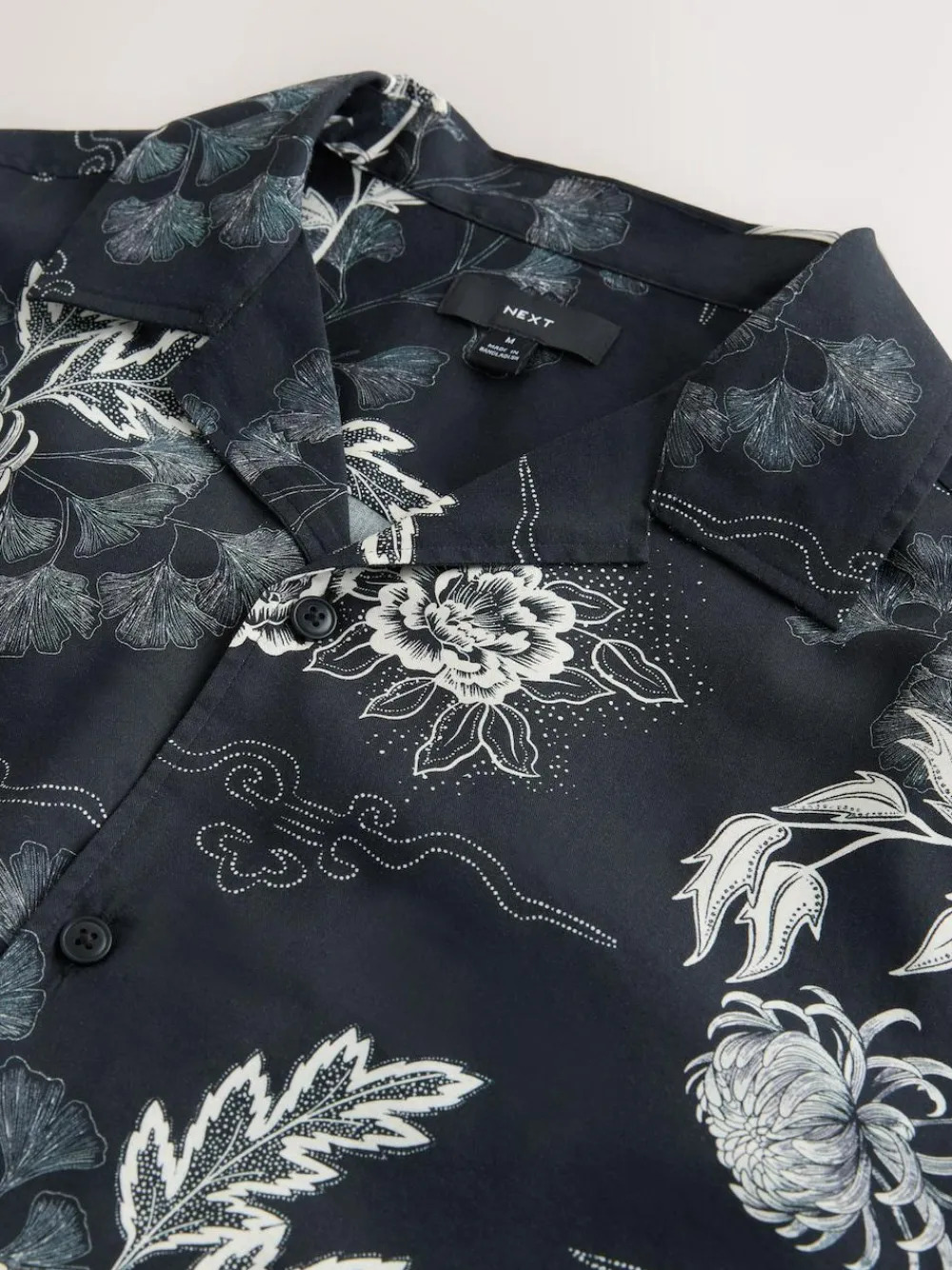 Next Black Japanese Style Print Short Sleeve Shirt^ Shirts