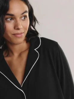 Next Jersey Button Through Pyjamas^Women Pyjamas|All Night & Lounge