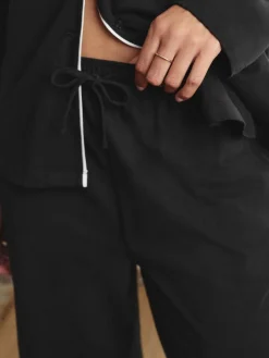 Next Jersey Button Through Pyjamas^Women Pyjamas|All Night & Lounge