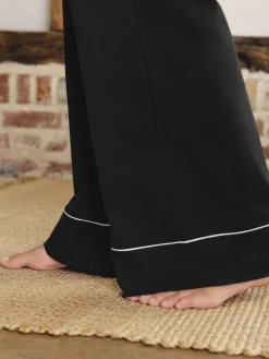 Next Jersey Button Through Pyjamas^Women Pyjamas|All Night & Lounge