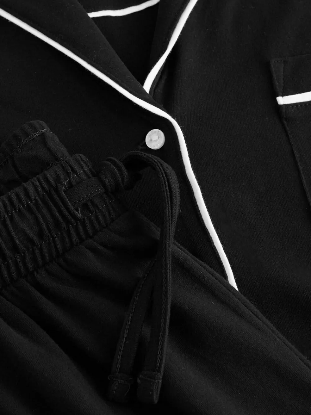 Next Jersey Button Through Pyjamas^Women Pyjamas|All Night & Lounge