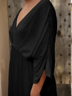 Best Next Jersey Kaftan Maxi Dress Black