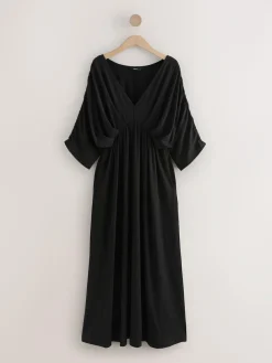 Best Next Jersey Kaftan Maxi Dress Black