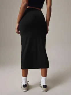 Outlet Next Black Jersey Midi Skirt
