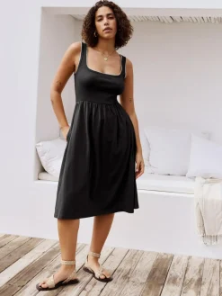 Discount Next Black Jersey Midi Summer Dress