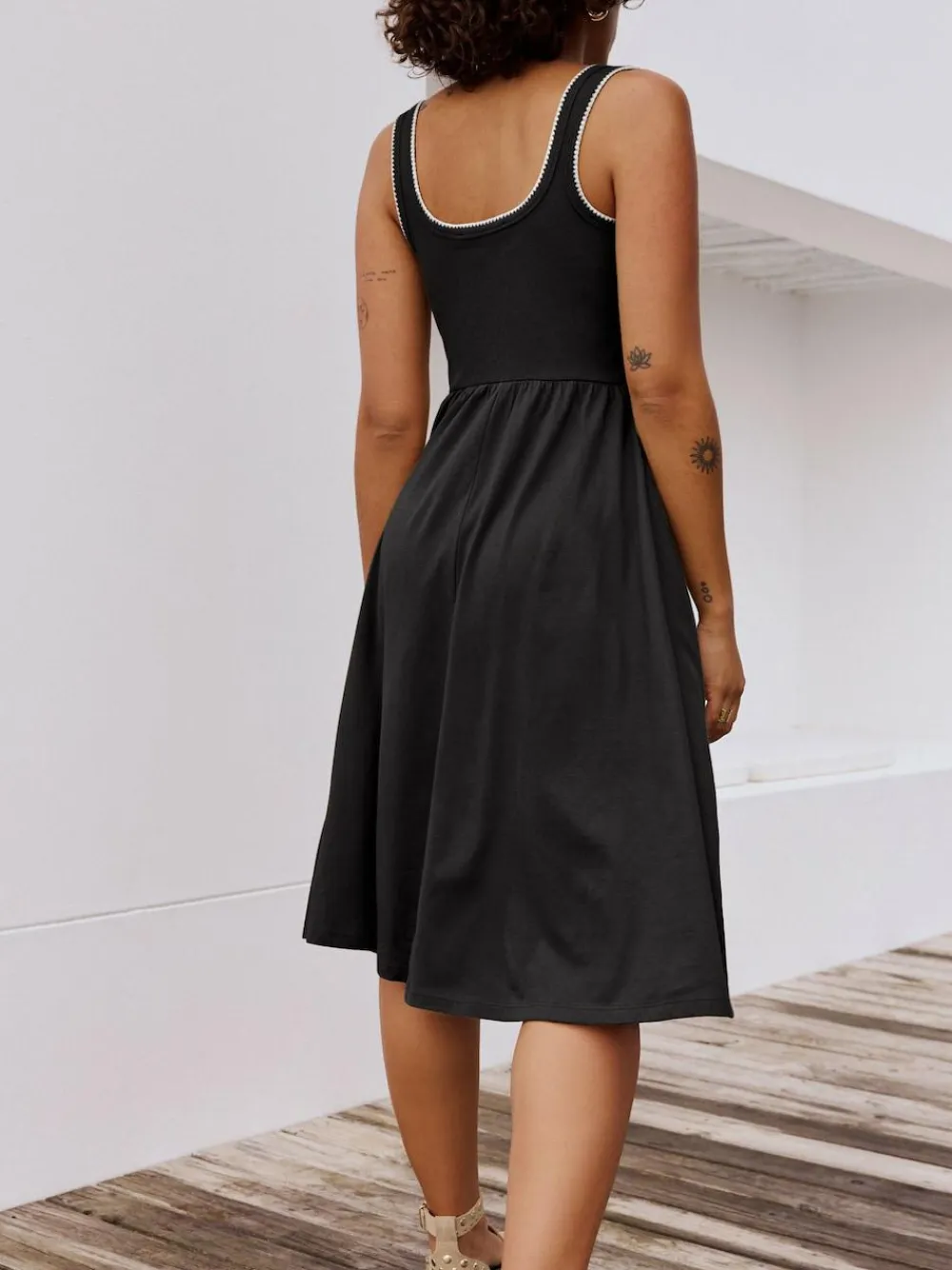 Discount Next Black Jersey Midi Summer Dress