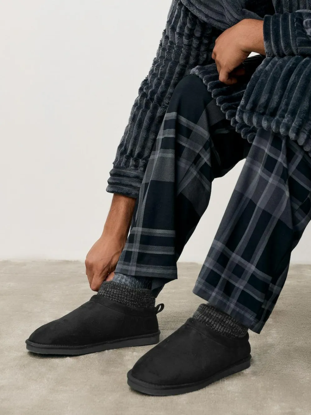 Next Knitted Cuff Boot Slippers^ Slippers|Slippers