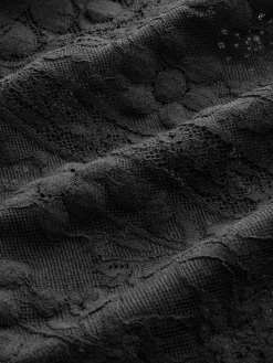 Hot Next Lace Half Sleeve Blouse Black