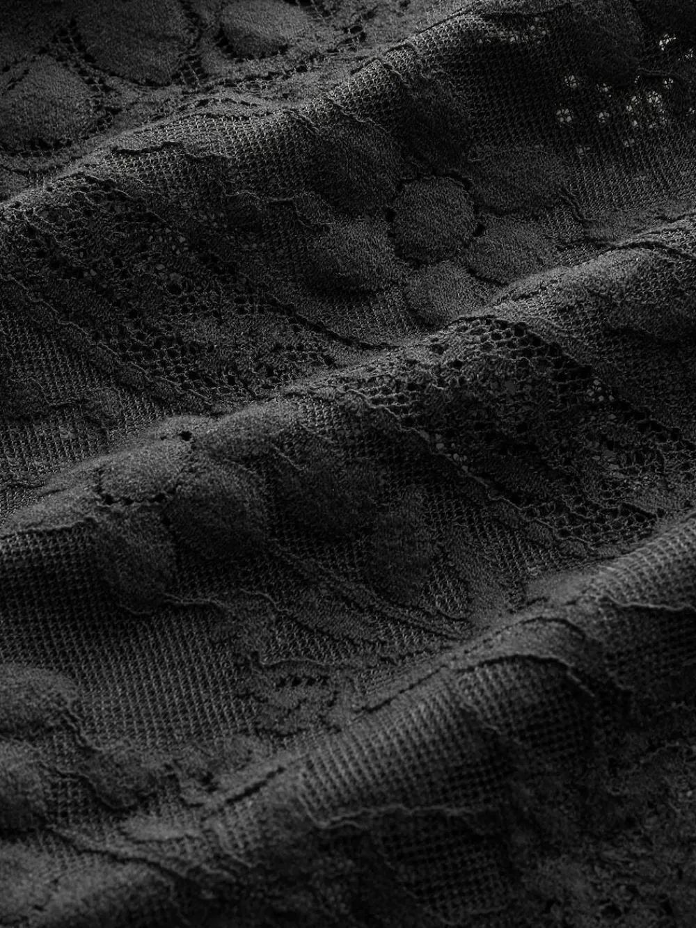 Hot Next Lace Half Sleeve Blouse Black