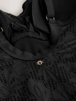 Online Next Black Lace Shaping Tummy Control Swimsuit