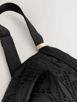 Online Next Black Lace Shaping Tummy Control Swimsuit