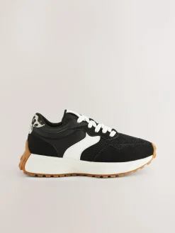 Sale Next Black Lace-Up Chunky Trainers