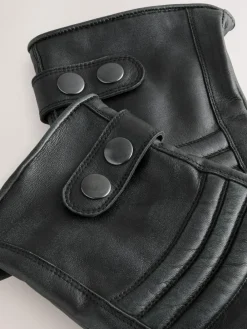 Best Next Black Leather Biker Gloves