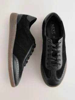 Discount Next Black Leather Brogue Lace Up Trainers
