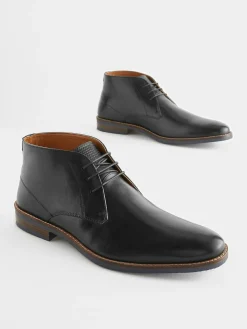 Next Black Leather Chukka Boots^ Boots|Boots