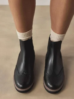 Next Forever Comfort® Brogue Detail Chelsea Boots^Women Boots & Wellies|Boots